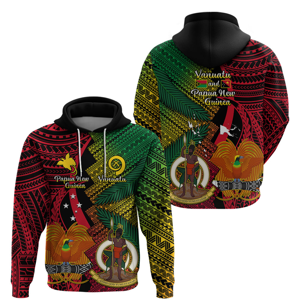 Vanuatu and Papua New Guinea Hoodie Vanuatuan With PNG Polynesian Pattern - Vibe Hoodie Shop