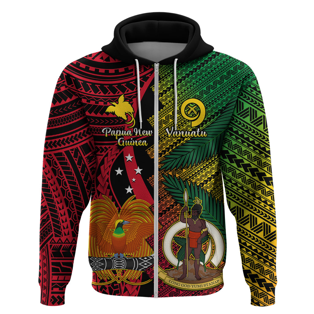 Vanuatu and Papua New Guinea Hoodie Vanuatuan With PNG Polynesian Pattern - Vibe Hoodie Shop