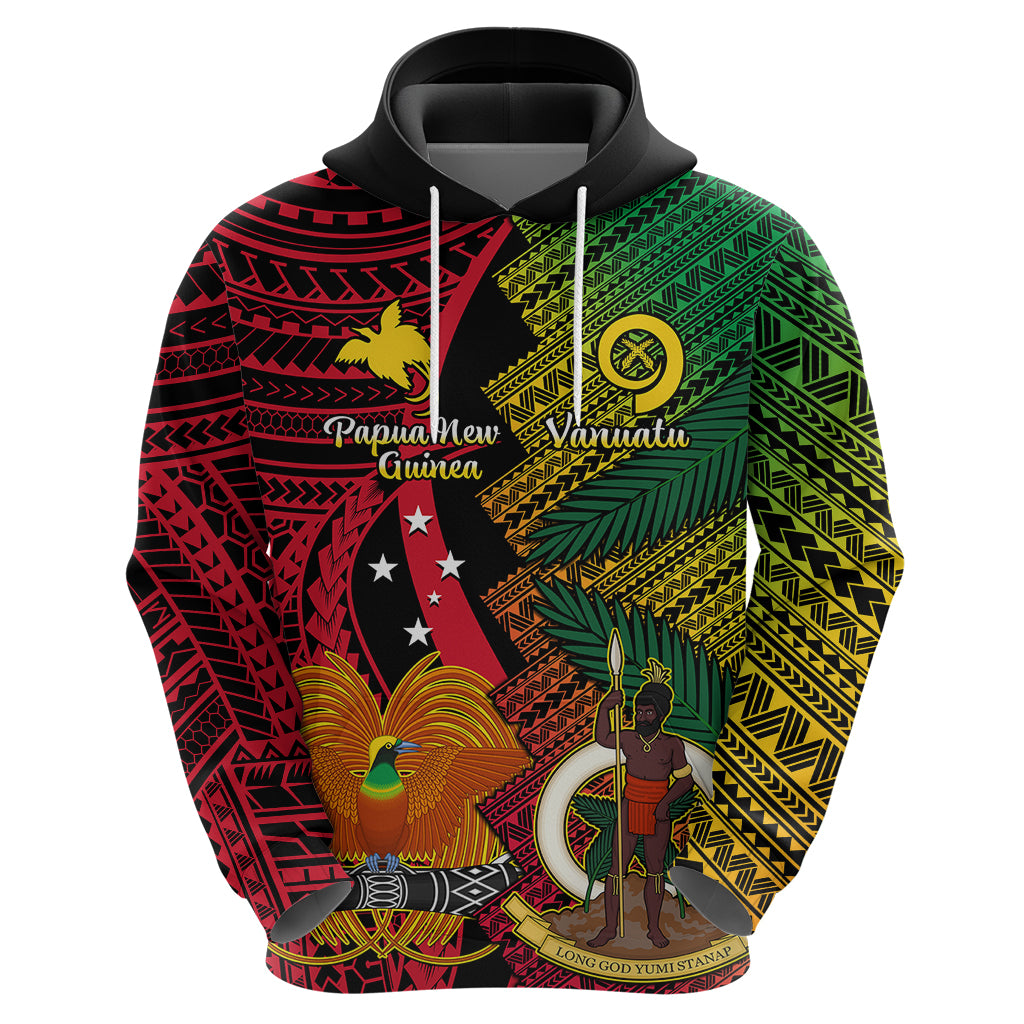 Vanuatu and Papua New Guinea Hoodie Vanuatuan With PNG Polynesian Pattern - Vibe Hoodie Shop