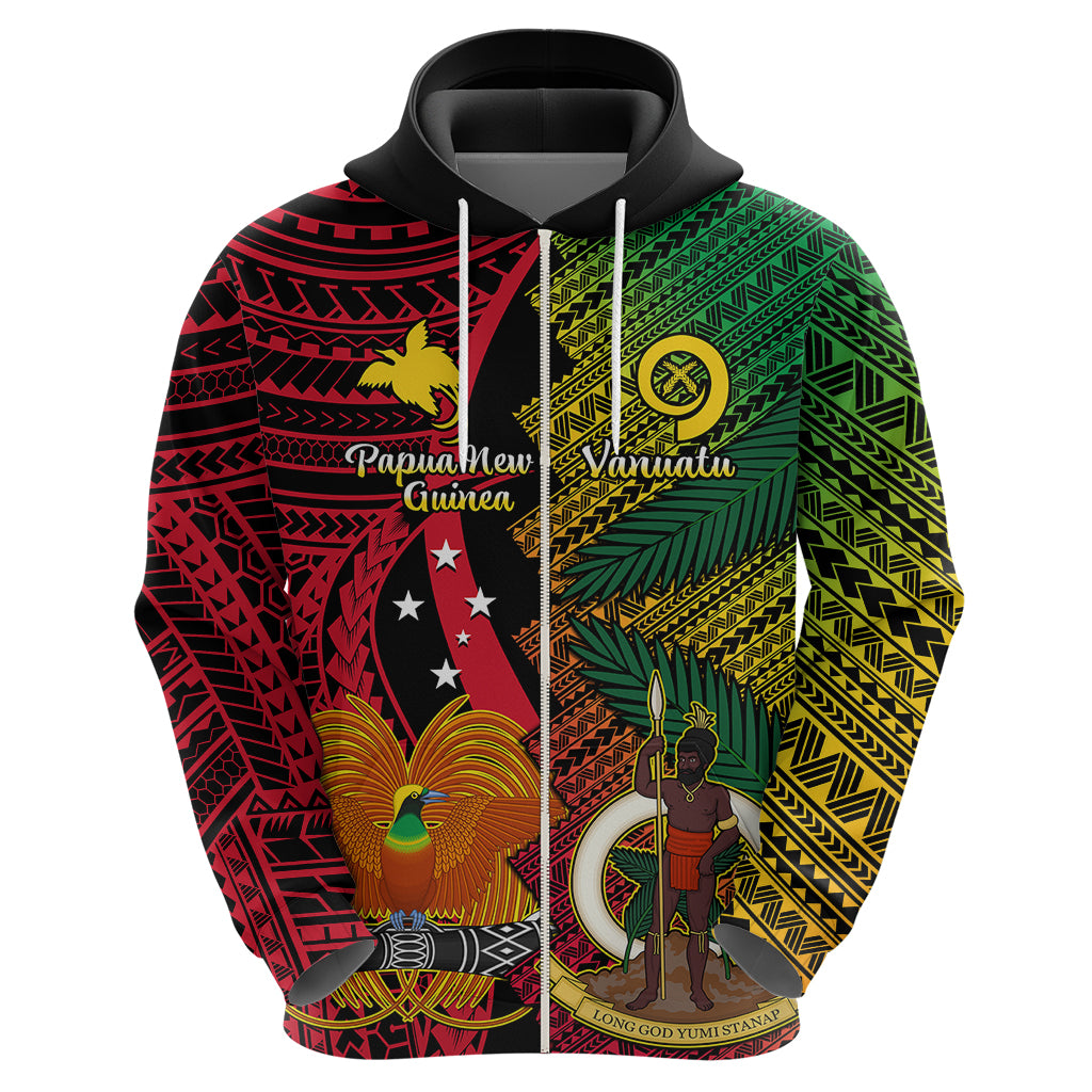 Vanuatu and Papua New Guinea Hoodie Vanuatuan With PNG Polynesian Pattern - Vibe Hoodie Shop