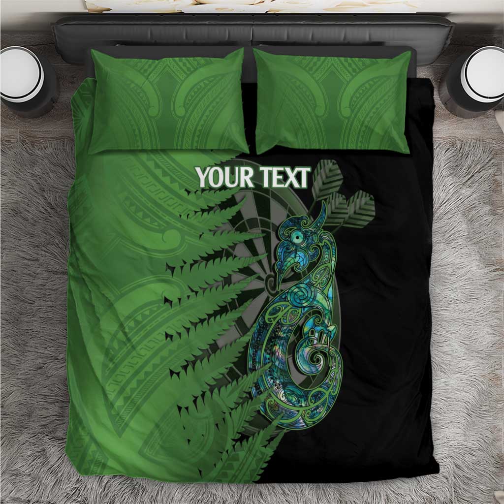 Personalised New Zealand Darts Bedding Set Aotearoa Maori Fern Mix Manaia Tattoo - Vibe Hoodie Shop