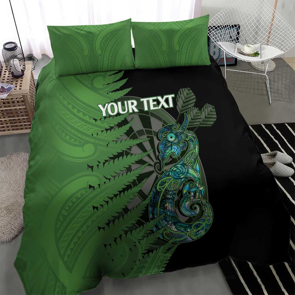 Personalised New Zealand Darts Bedding Set Aotearoa Maori Fern Mix Manaia Tattoo - Vibe Hoodie Shop