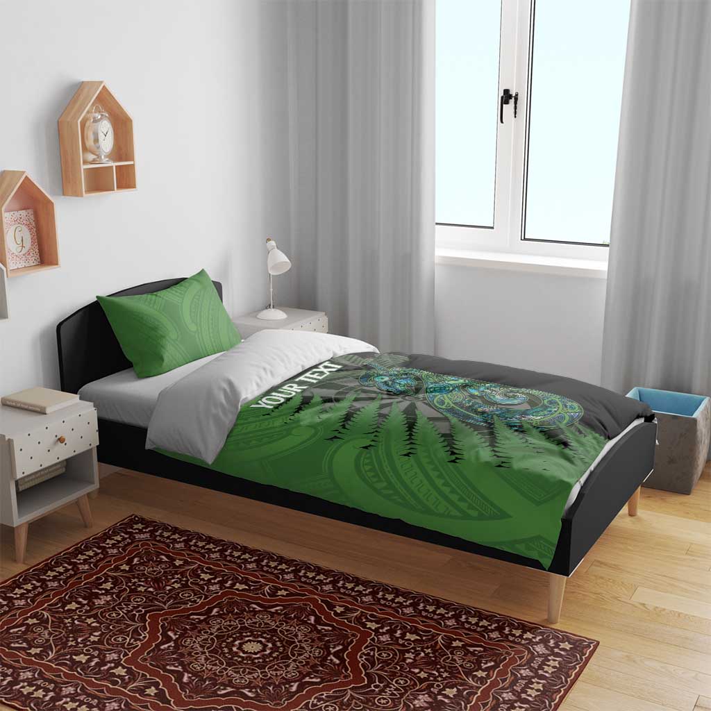 Personalised New Zealand Darts Bedding Set Aotearoa Maori Fern Mix Manaia Tattoo - Vibe Hoodie Shop