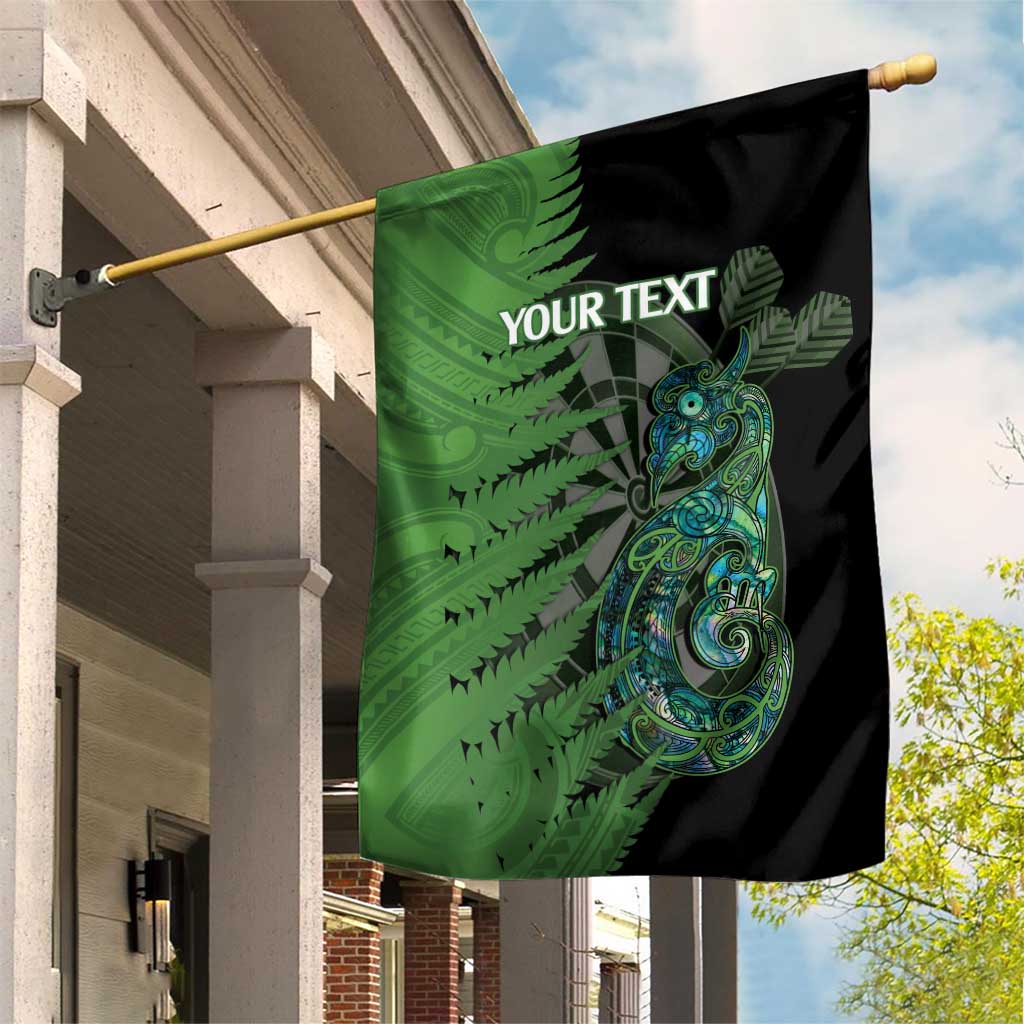 Personalised New Zealand Darts Garden Flag Aotearoa Maori Fern Mix Manaia Tattoo - Vibe Hoodie Shop