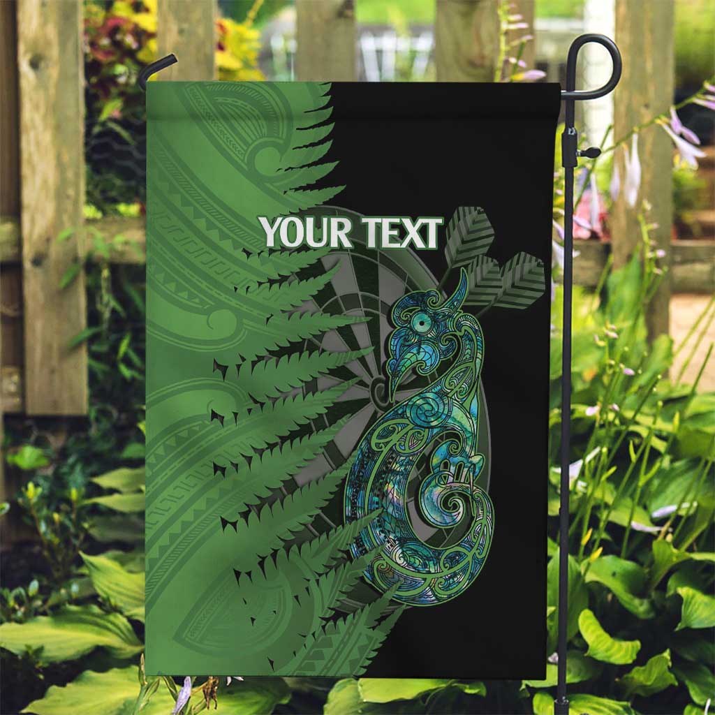 Personalised New Zealand Darts Garden Flag Aotearoa Maori Fern Mix Manaia Tattoo - Vibe Hoodie Shop