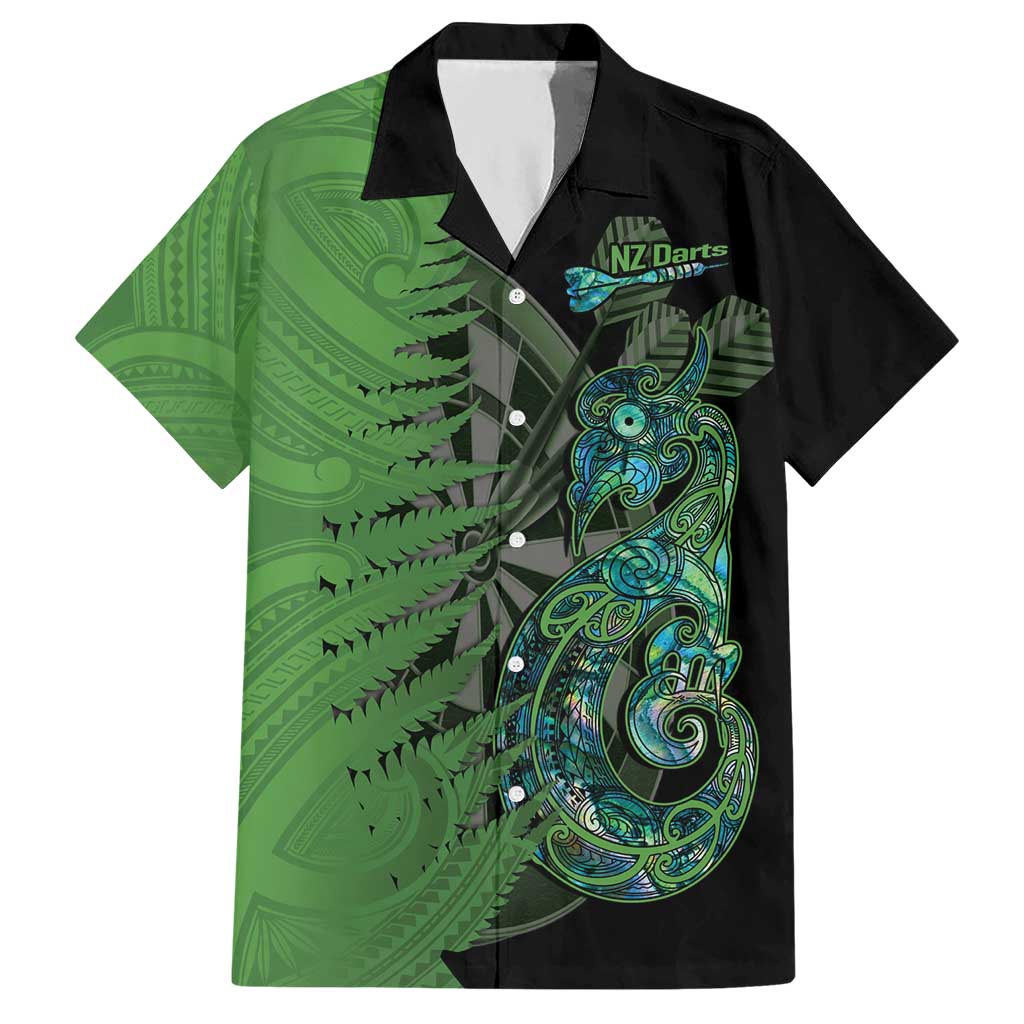 Personalised New Zealand Darts Hawaiian Shirt Aotearoa Maori Fern Mix Manaia Tattoo - Vibe Hoodie Shop