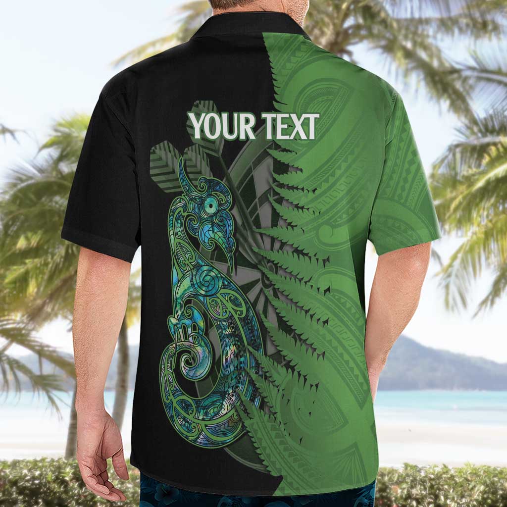 Personalised New Zealand Darts Hawaiian Shirt Aotearoa Maori Fern Mix Manaia Tattoo - Vibe Hoodie Shop