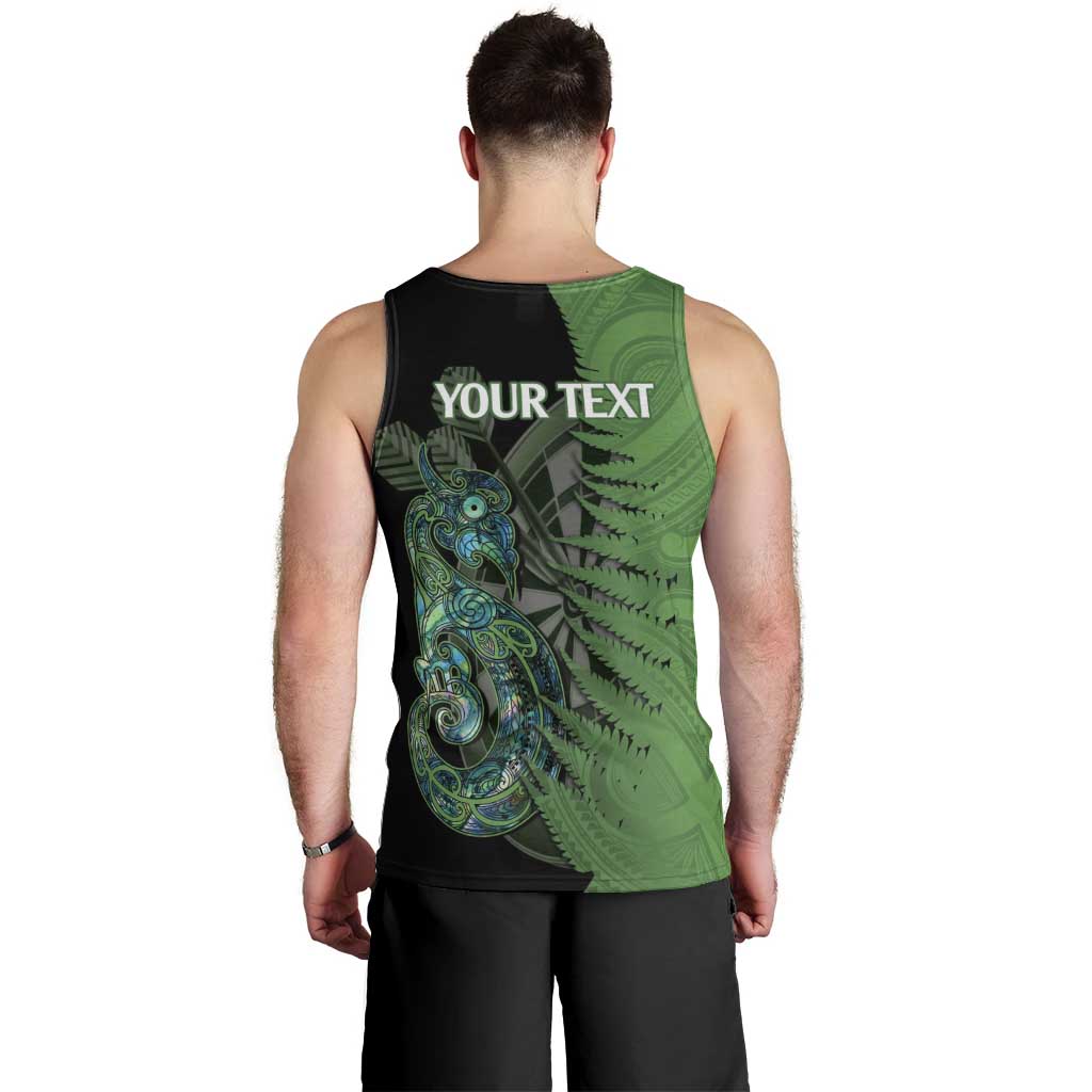 Personalised New Zealand Darts Men Tank Top Aotearoa Maori Fern Mix Manaia Tattoo - Vibe Hoodie Shop