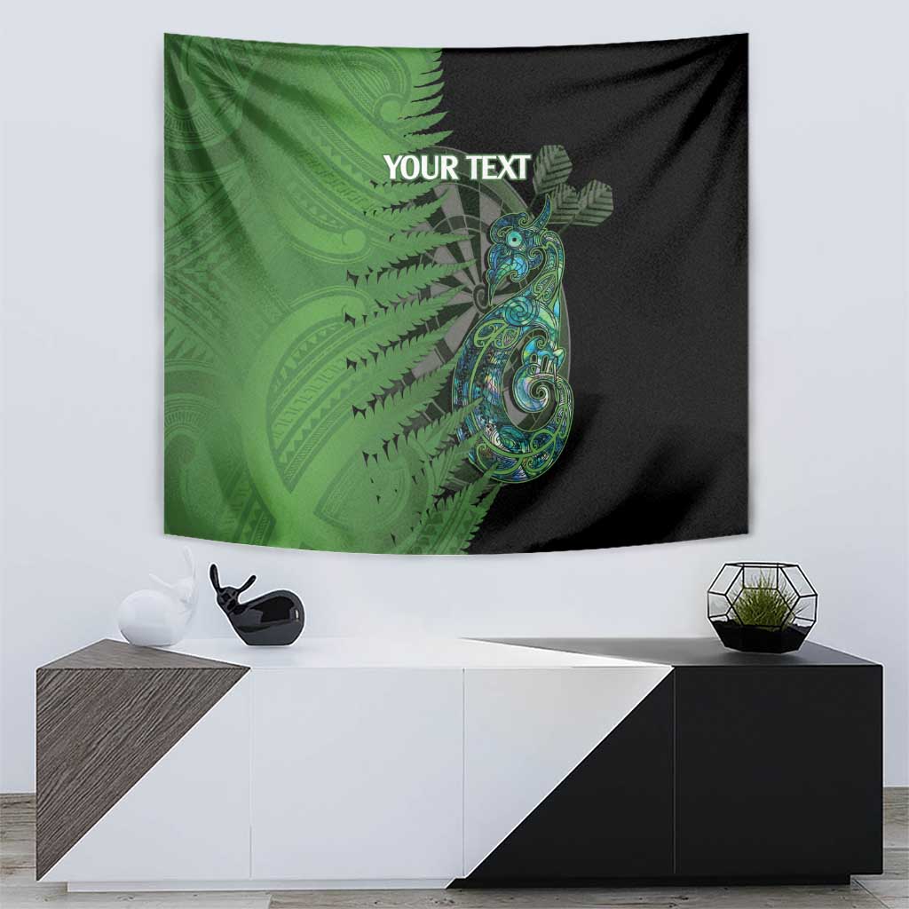 Personalised New Zealand Darts Tapestry Aotearoa Maori Fern Mix Manaia Tattoo - Vibe Hoodie Shop