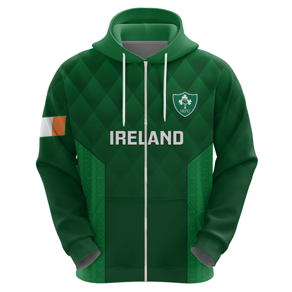 Ireland Rugby Hoodie 2023 Go Shamrock World Cup Irish Celtic Pattern - Vibe Hoodie Shop