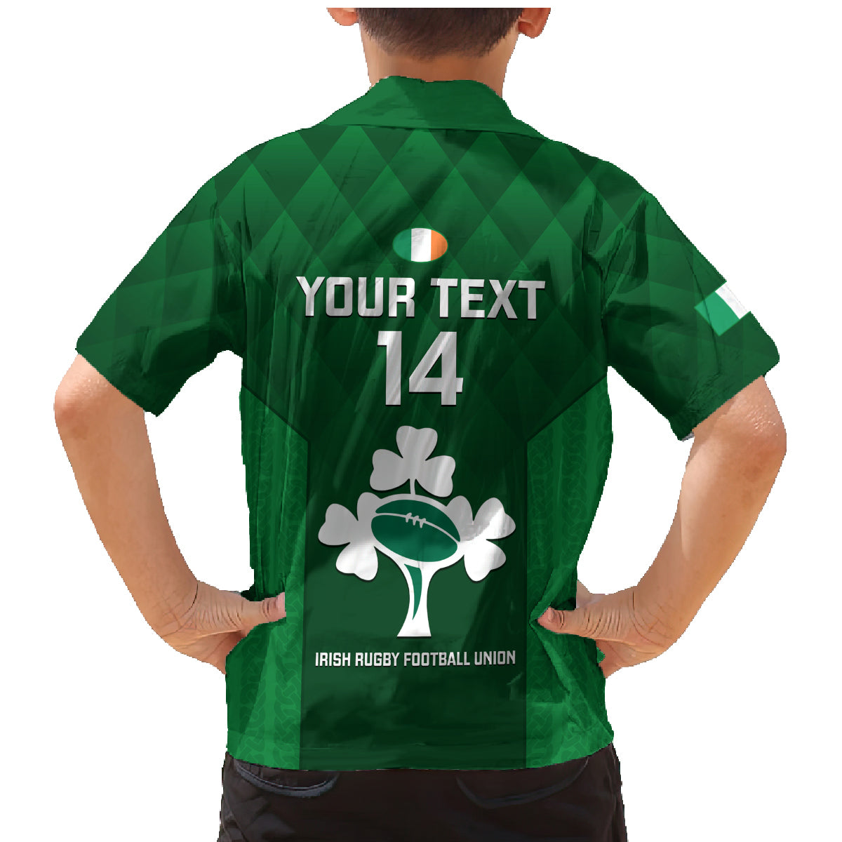 Custom Ireland Rugby Family Matching Mermaid Dress and Hawaiian Shirt 2023 Go Shamrock World Cup Irish Celtic Pattern LT14