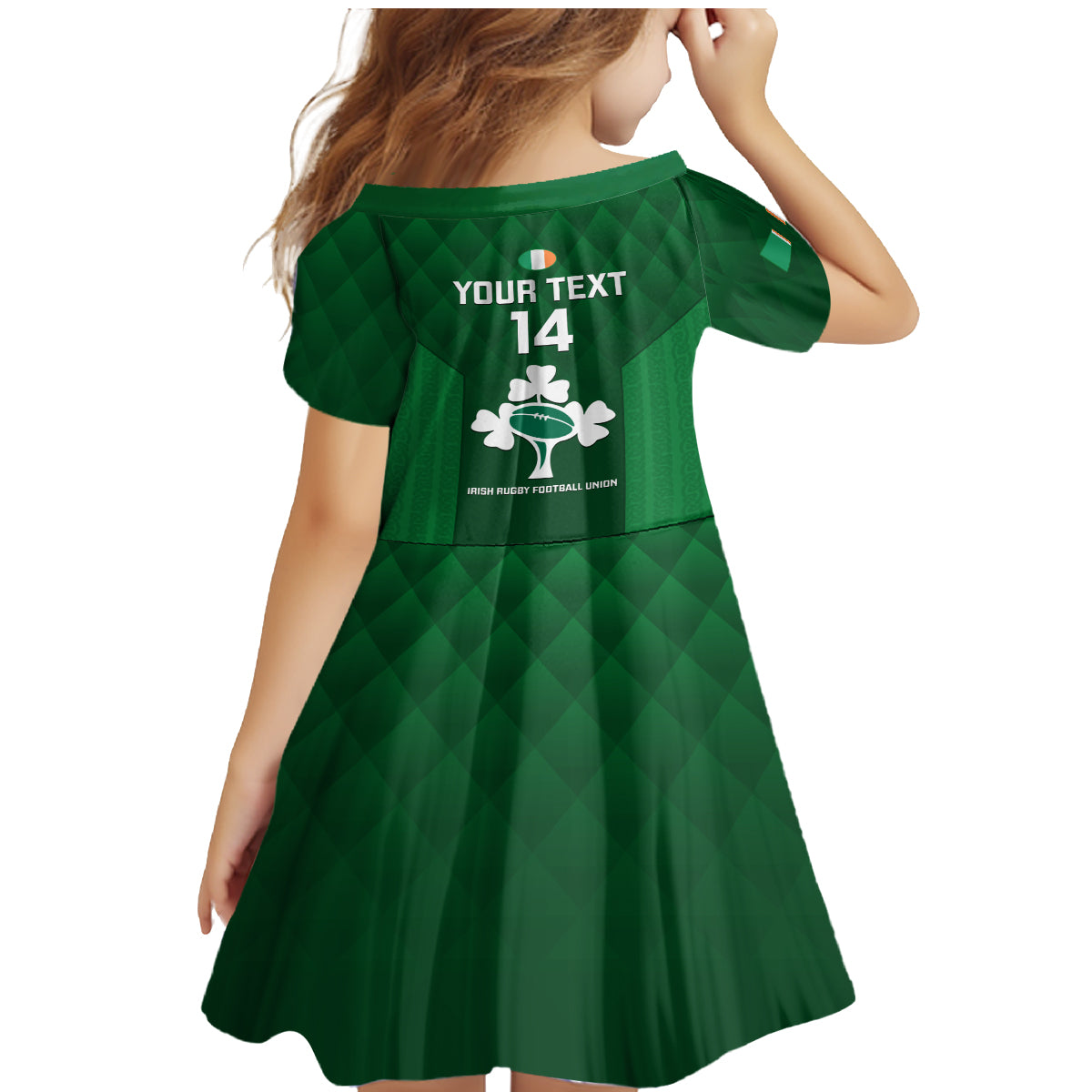 Custom Ireland Rugby Family Matching Mermaid Dress and Hawaiian Shirt 2023 Go Shamrock World Cup Irish Celtic Pattern LT14