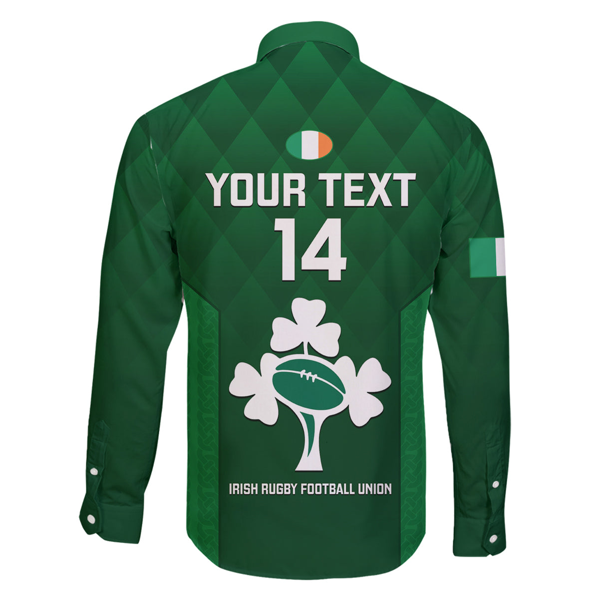 Custom Ireland Rugby Family Matching Off Shoulder Maxi Dress and Hawaiian Shirt 2023 Go Shamrock World Cup Irish Celtic Pattern LT14