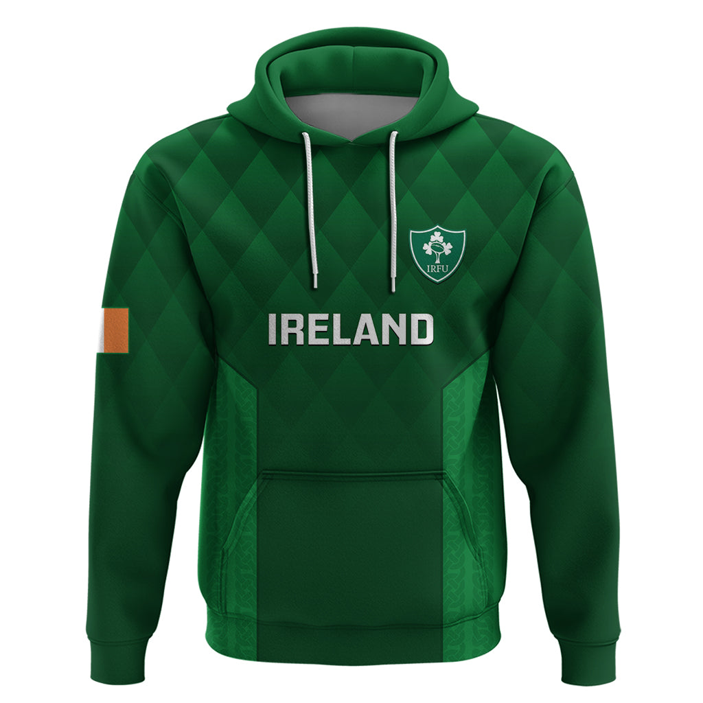 Custom Ireland Rugby Hoodie 2023 Go Shamrock World Cup Irish Celtic Pattern - Vibe Hoodie Shop