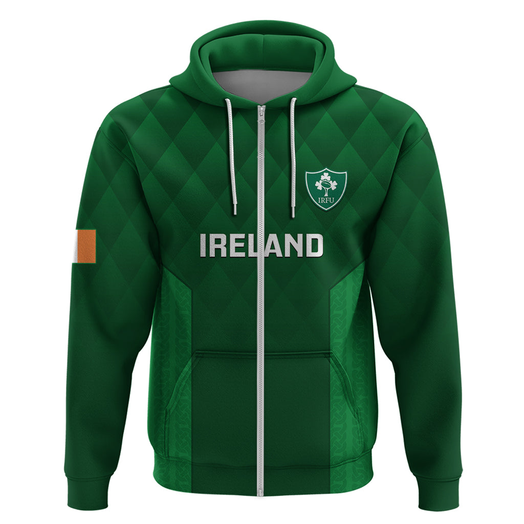Custom Ireland Rugby Hoodie 2023 Go Shamrock World Cup Irish Celtic Pattern - Vibe Hoodie Shop