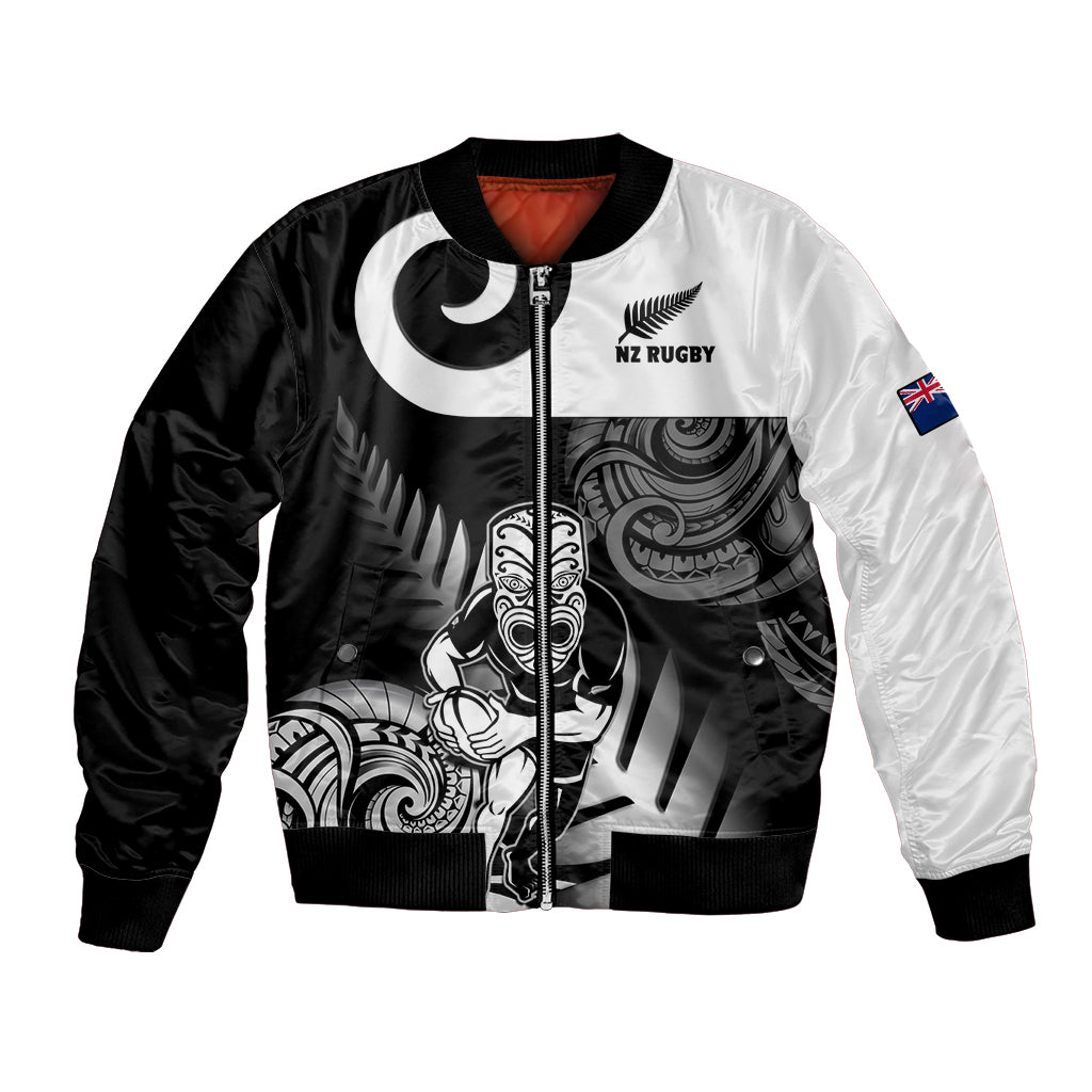 New Zealand Silver Fern Rugby Bomber Jacket Go Champions NZ All Black Maori Koru - Vibe Hoodie Shop