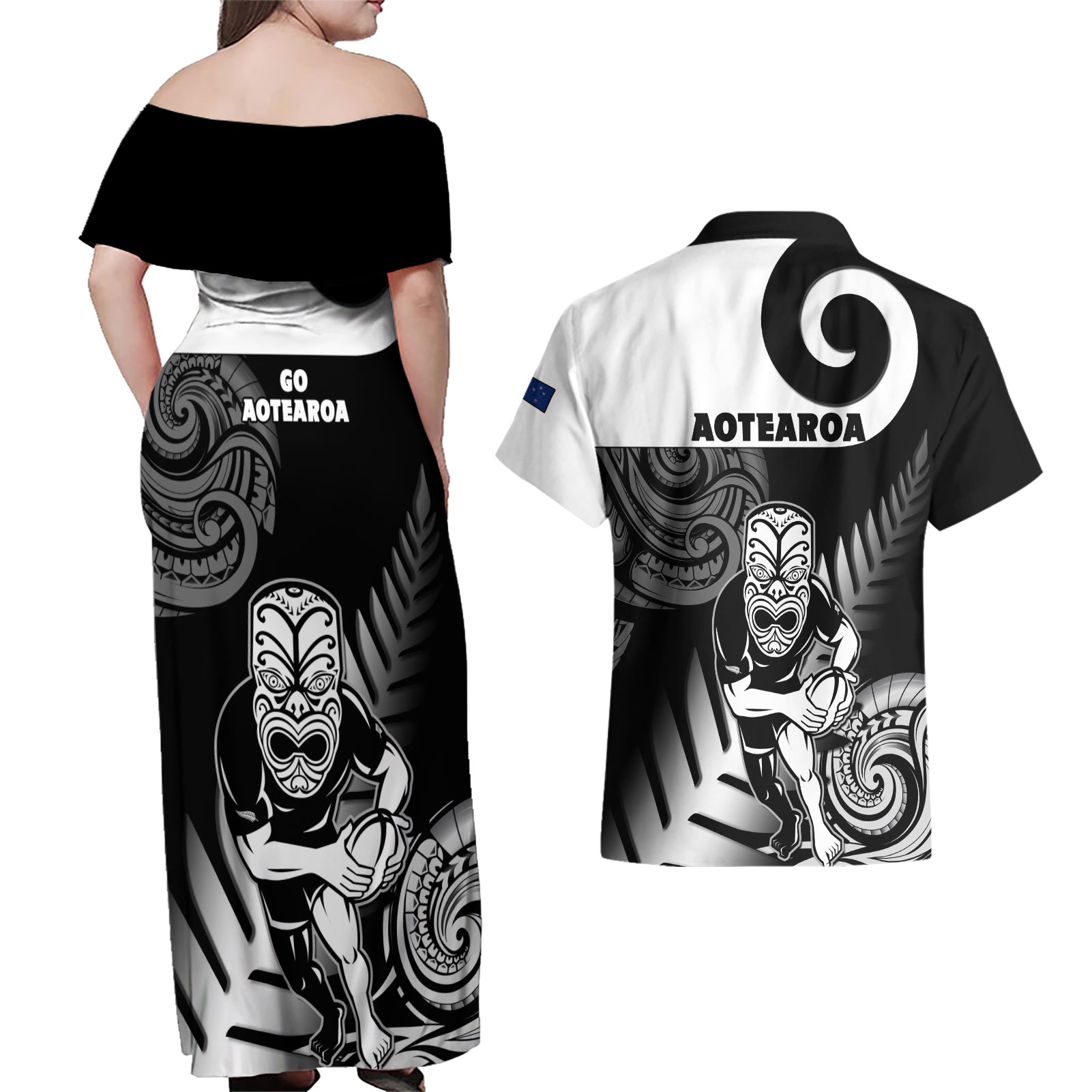 new-zealand-silver-fern-rugby-couples-matching-off-shoulder-maxi-dress-and-hawaiian-shirt-go-champions-nz-all-black-maori-koru