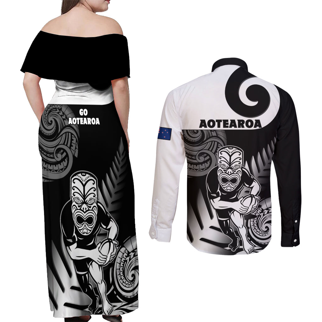 new-zealand-silver-fern-rugby-couples-matching-off-shoulder-maxi-dress-and-long-sleeve-button-shirts-go-champions-nz-all-black-maori-koru