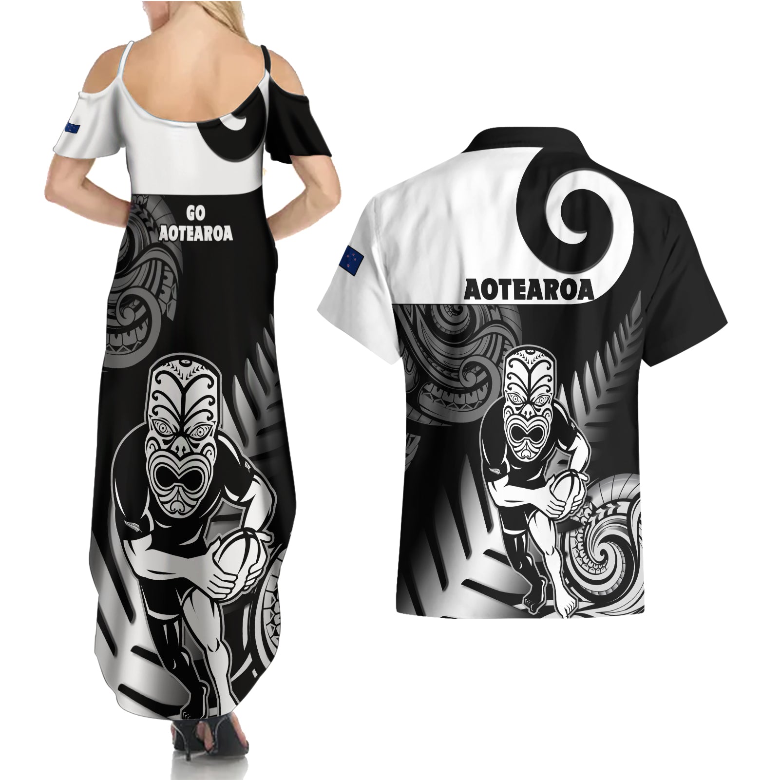 new-zealand-silver-fern-rugby-couples-matching-summer-maxi-dress-and-hawaiian-shirt-go-champions-nz-all-black-maori-koru