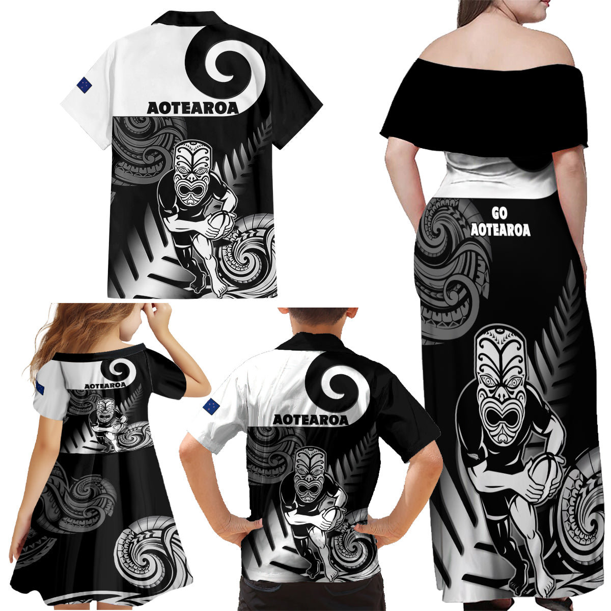 new-zealand-silver-fern-rugby-family-matching-off-shoulder-maxi-dress-and-hawaiian-shirt-go-champions-nz-all-black-maori-koru