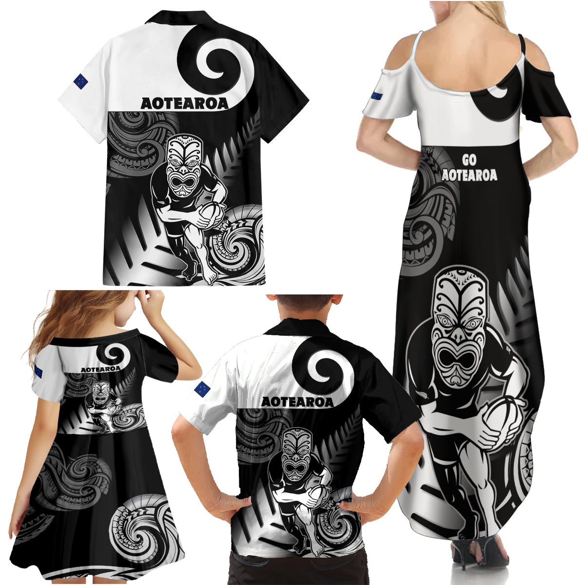 new-zealand-silver-fern-rugby-family-matching-summer-maxi-dress-and-hawaiian-shirt-go-champions-nz-all-black-maori-koru