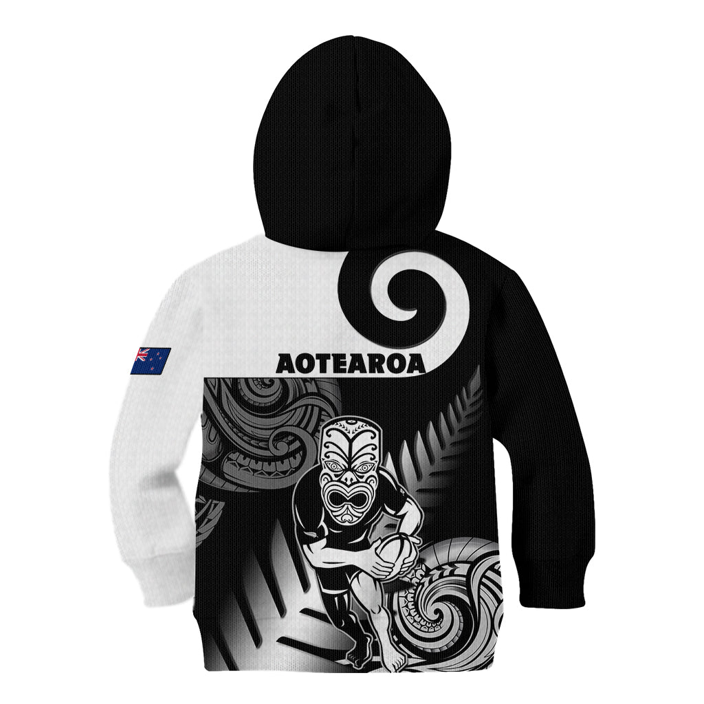 New Zealand Silver Fern Rugby Kid Hoodie Go Champions NZ All Black Maori Koru - Vibe Hoodie Shop