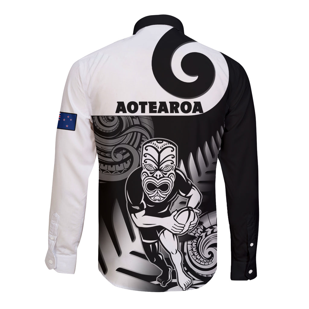 New Zealand Silver Fern Rugby Long Sleeve Button Shirt Go Champions NZ All Black Maori Koru - Vibe Hoodie Shop