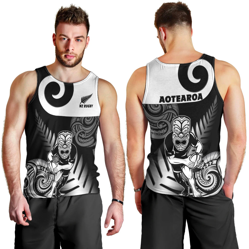 New Zealand Silver Fern Rugby Men Tank Top Go Champions NZ All Black Maori Koru - Vibe Hoodie Shop