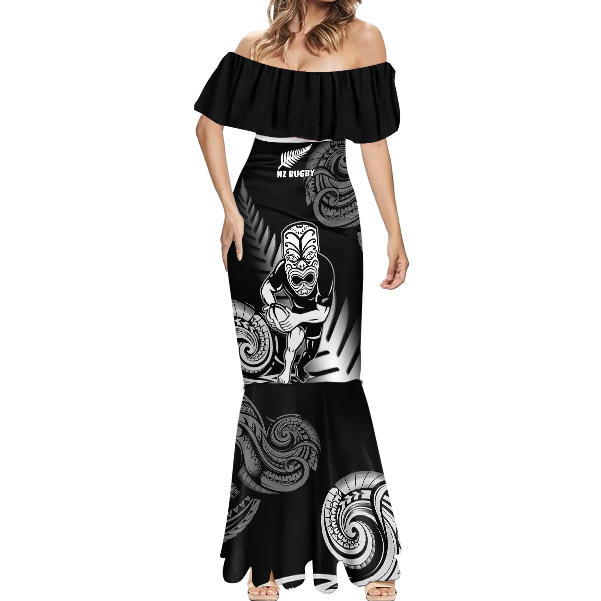 new-zealand-silver-fern-rugby-mermaid-dress-go-champions-nz-all-black-maori-koru