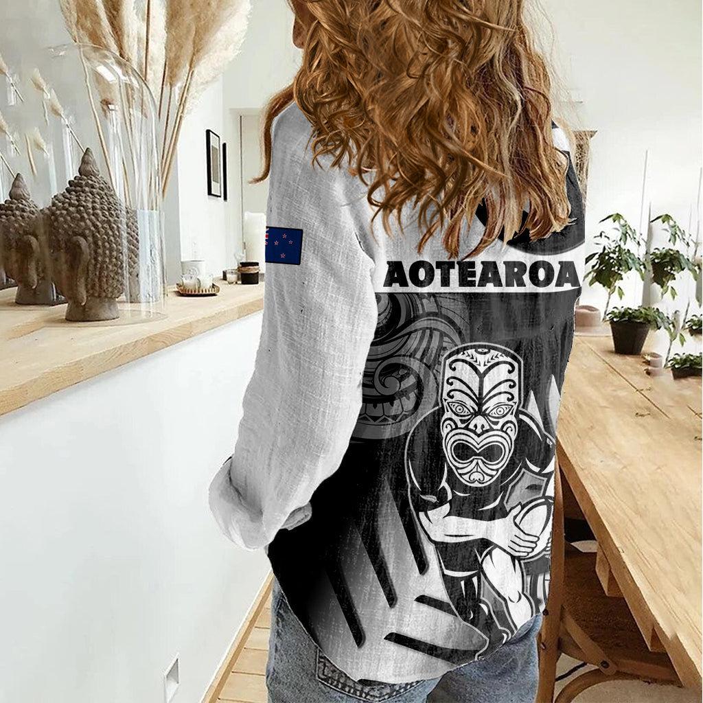 New Zealand Silver Fern Rugby Women Casual Shirt Go Champions NZ All Black Maori Koru - Vibe Hoodie Shop