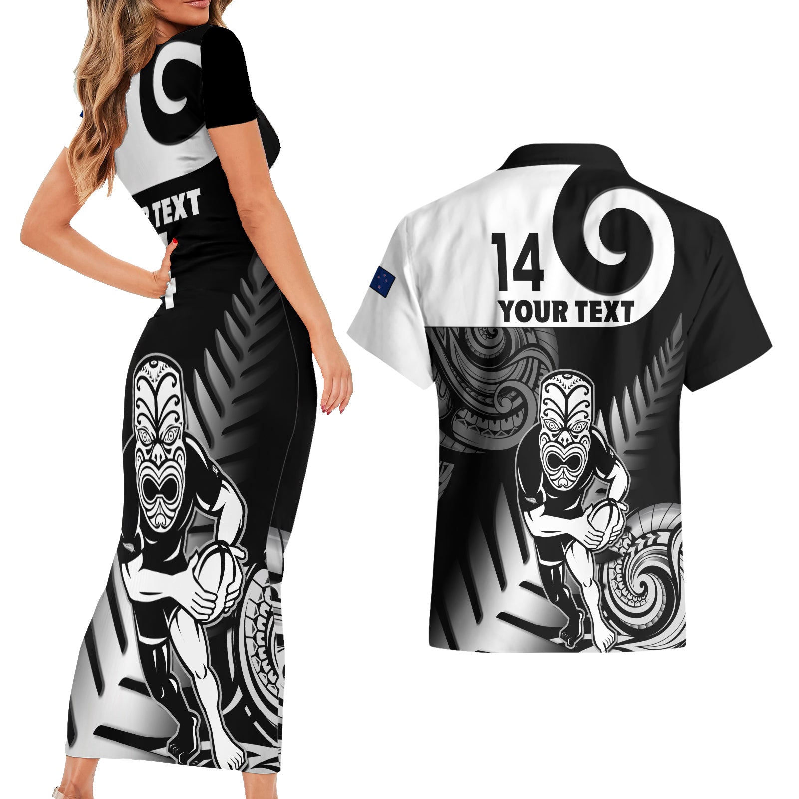 custom-new-zealand-silver-fern-rugby-couples-matching-short-sleeve-bodycon-dress-and-hawaiian-shirt-go-champions-nz-all-black-maori-koru