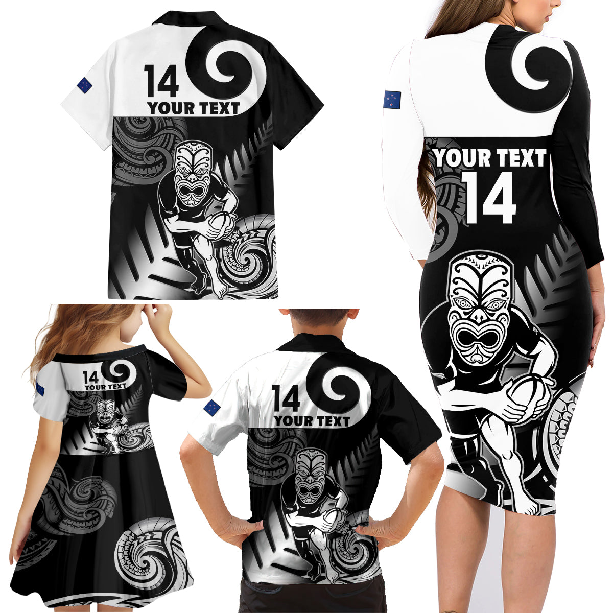 custom-new-zealand-silver-fern-rugby-family-matching-long-sleeve-bodycon-dress-and-hawaiian-shirt-go-champions-nz-all-black-maori-koru