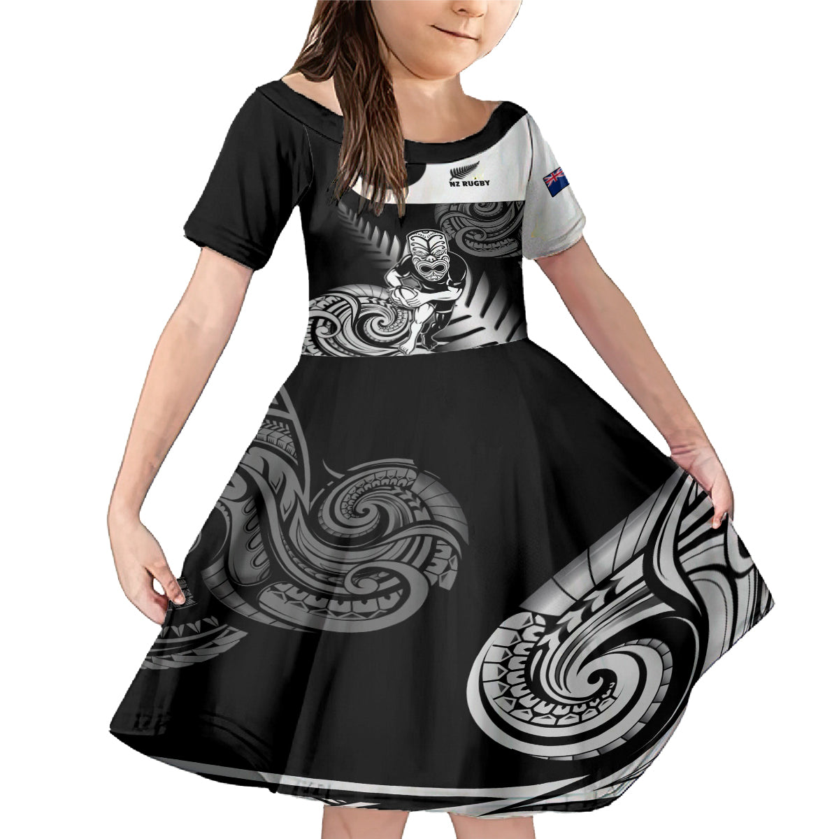 custom-new-zealand-silver-fern-rugby-family-matching-mermaid-dress-and-hawaiian-shirt-go-champions-nz-all-black-maori-koru