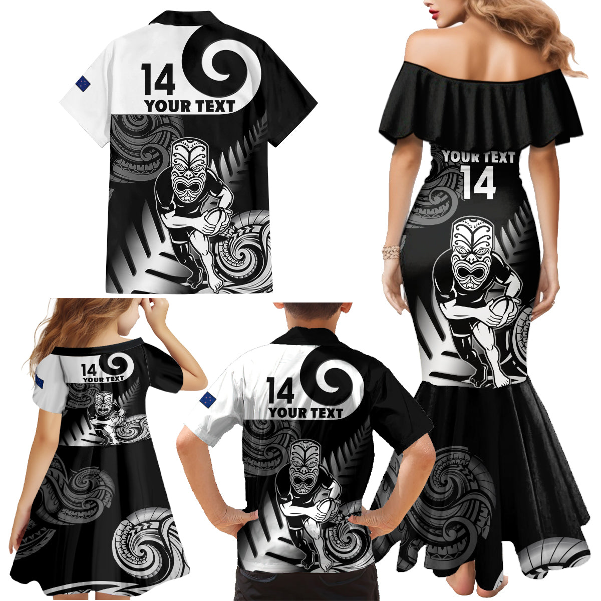 custom-new-zealand-silver-fern-rugby-family-matching-mermaid-dress-and-hawaiian-shirt-go-champions-nz-all-black-maori-koru