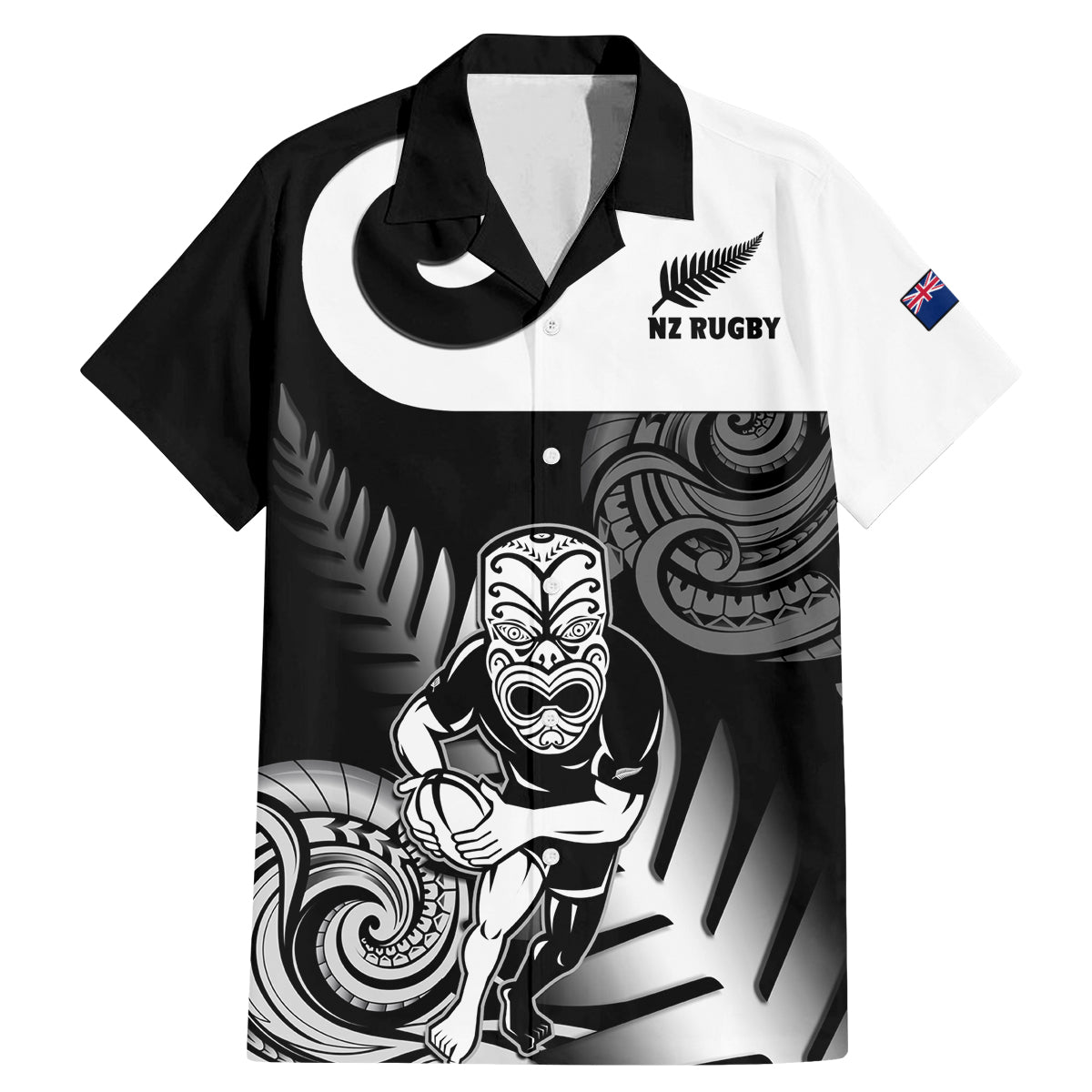 custom-new-zealand-silver-fern-rugby-family-matching-mermaid-dress-and-hawaiian-shirt-go-champions-nz-all-black-maori-koru