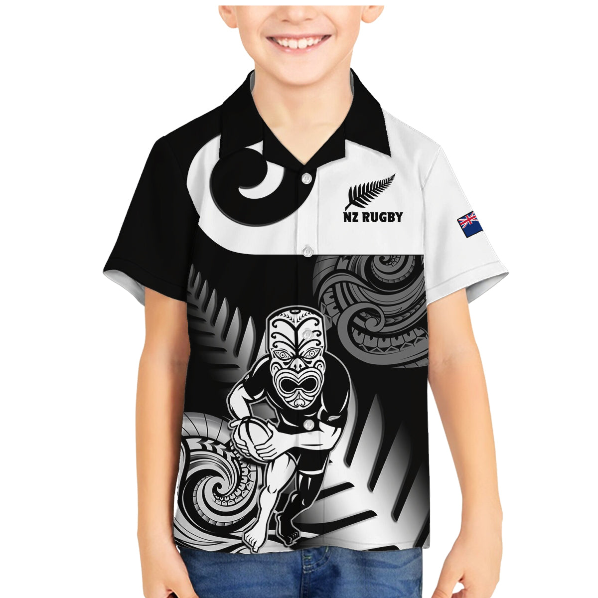 custom-new-zealand-silver-fern-rugby-family-matching-mermaid-dress-and-hawaiian-shirt-go-champions-nz-all-black-maori-koru