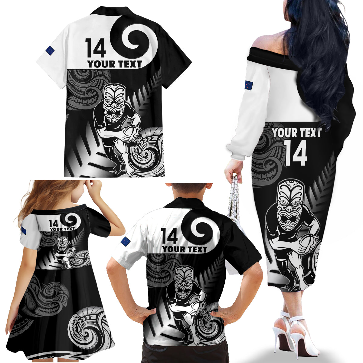 custom-new-zealand-silver-fern-rugby-family-matching-off-shoulder-long-sleeve-dress-and-hawaiian-shirt-go-champions-nz-all-black-maori-koru