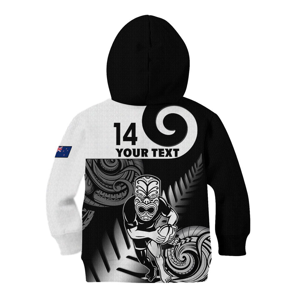 Custom New Zealand Silver Fern Rugby Kid Hoodie Go Champions NZ All Black Maori Koru - Vibe Hoodie Shop