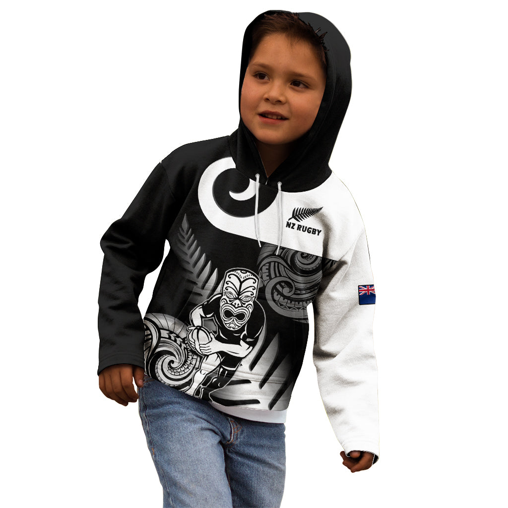 Custom New Zealand Silver Fern Rugby Kid Hoodie Go Champions NZ All Black Maori Koru - Vibe Hoodie Shop