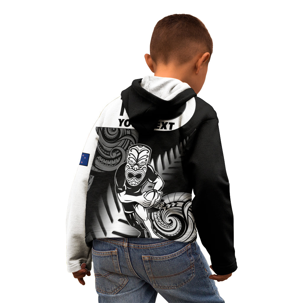 Custom New Zealand Silver Fern Rugby Kid Hoodie Go Champions NZ All Black Maori Koru - Vibe Hoodie Shop