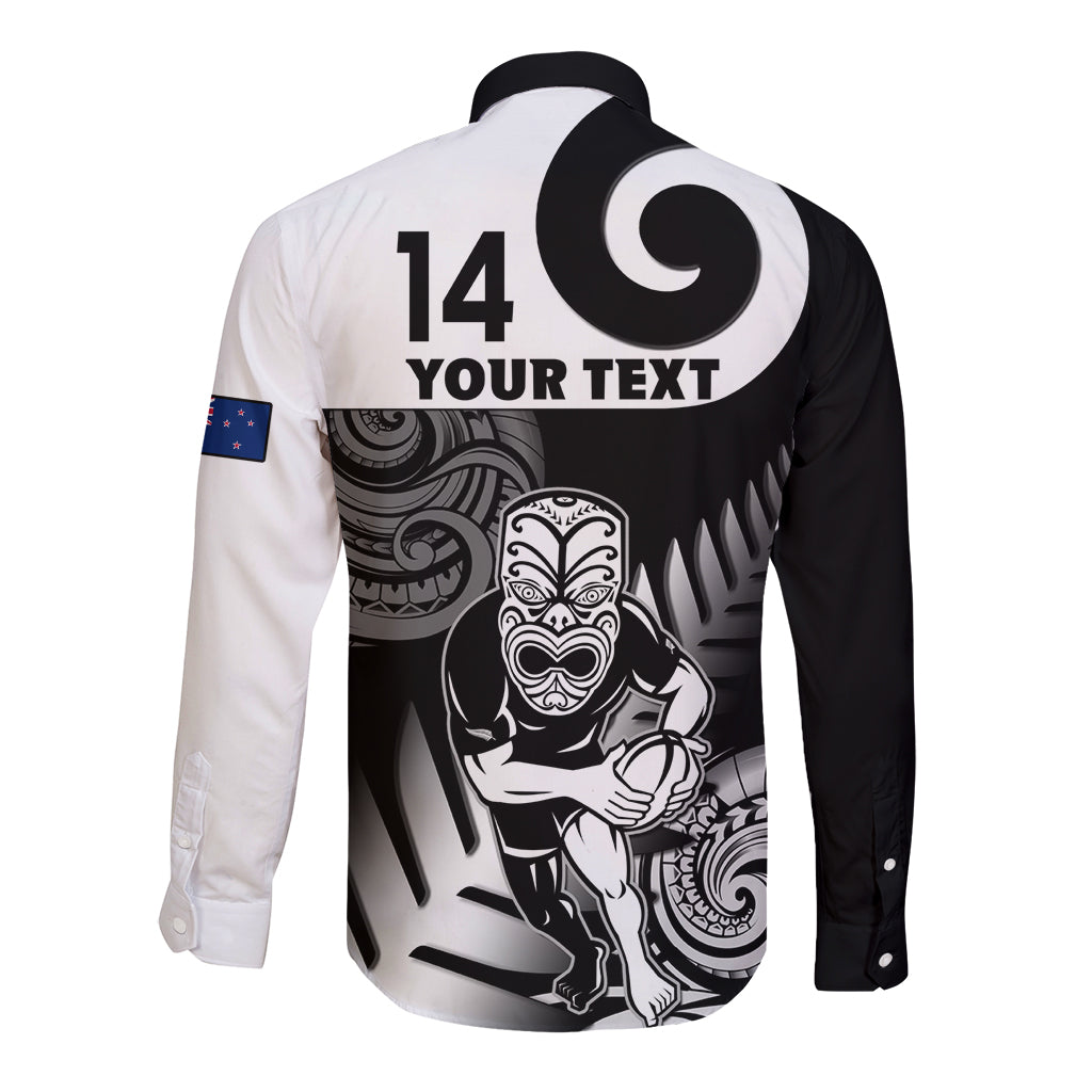 Custom New Zealand Silver Fern Rugby Long Sleeve Button Shirt Go Champions NZ All Black Maori Koru - Vibe Hoodie Shop