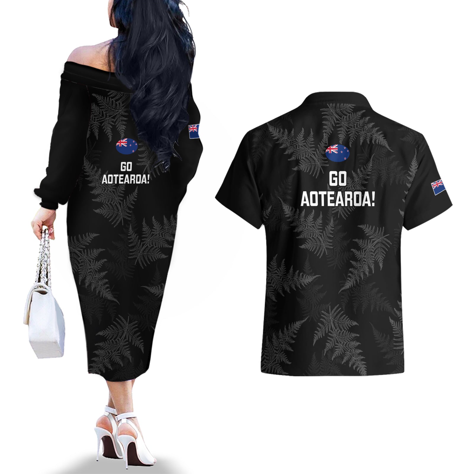 new-zealand-silver-fern-rugby-couples-matching-off-the-shoulder-long-sleeve-dress-and-hawaiian-shirt-2023-go-aotearoa-champions-world-cup