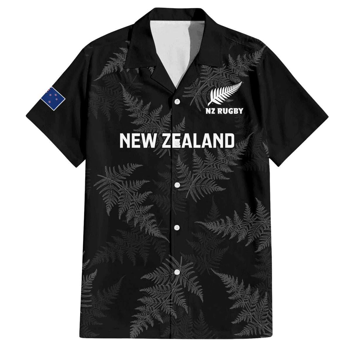 new-zealand-silver-fern-rugby-family-matching-off-shoulder-maxi-dress-and-hawaiian-shirt-2023-go-aotearoa-champions-world-cup