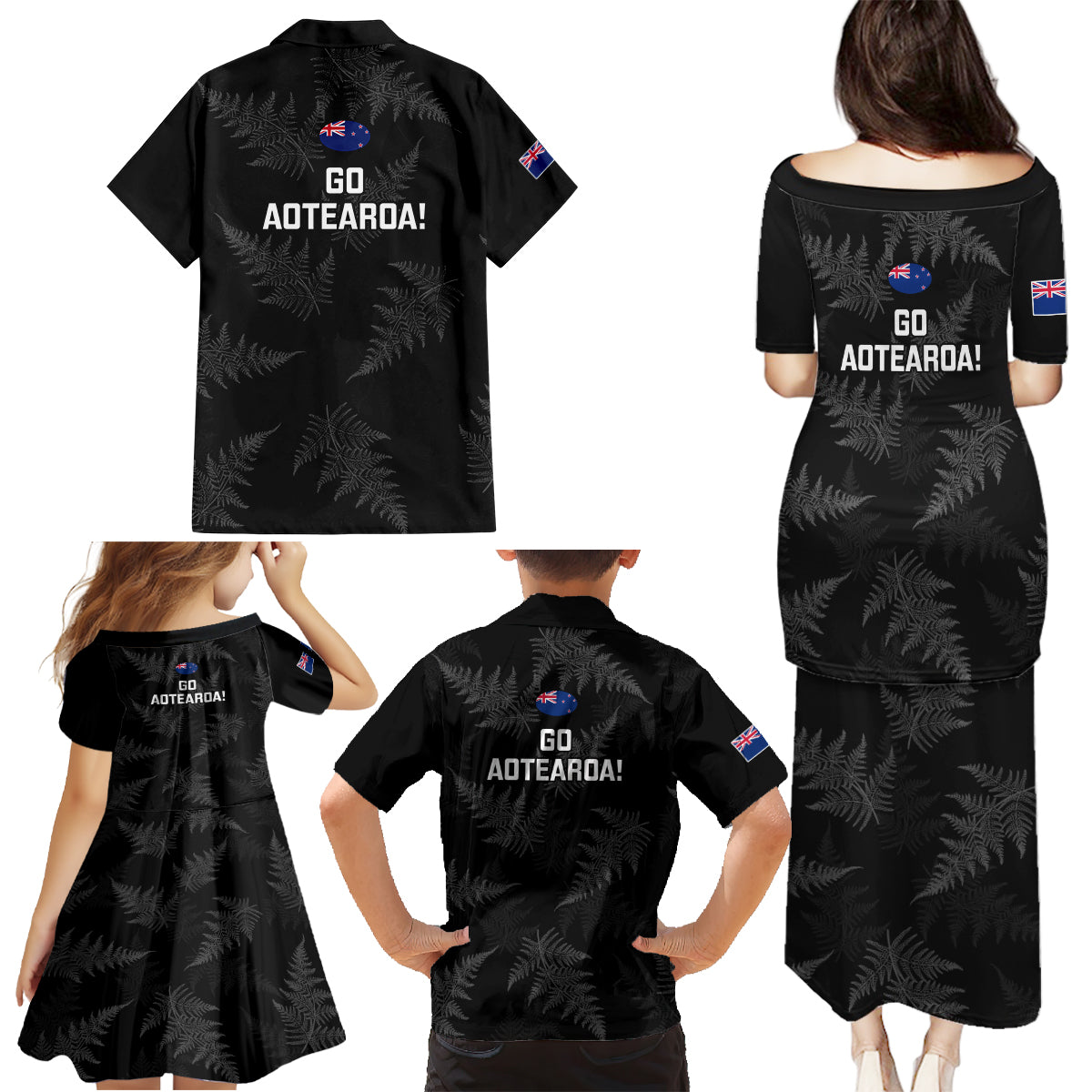 new-zealand-silver-fern-rugby-family-matching-puletasi-dress-and-hawaiian-shirt-2023-go-aotearoa-champions-world-cup