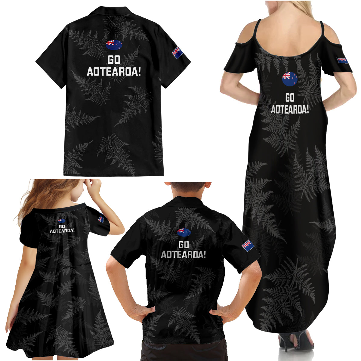 new-zealand-silver-fern-rugby-family-matching-summer-maxi-dress-and-hawaiian-shirt-2023-go-aotearoa-champions-world-cup