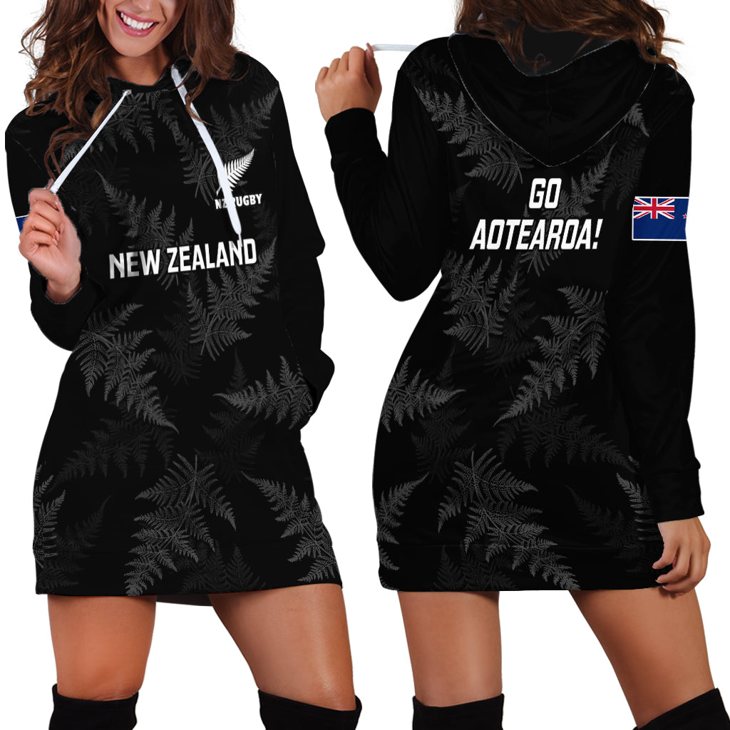 New Zealand Silver Fern Rugby Hoodie Dress 2023 Go Aotearoa Champions World Cup - Vibe Hoodie Shop