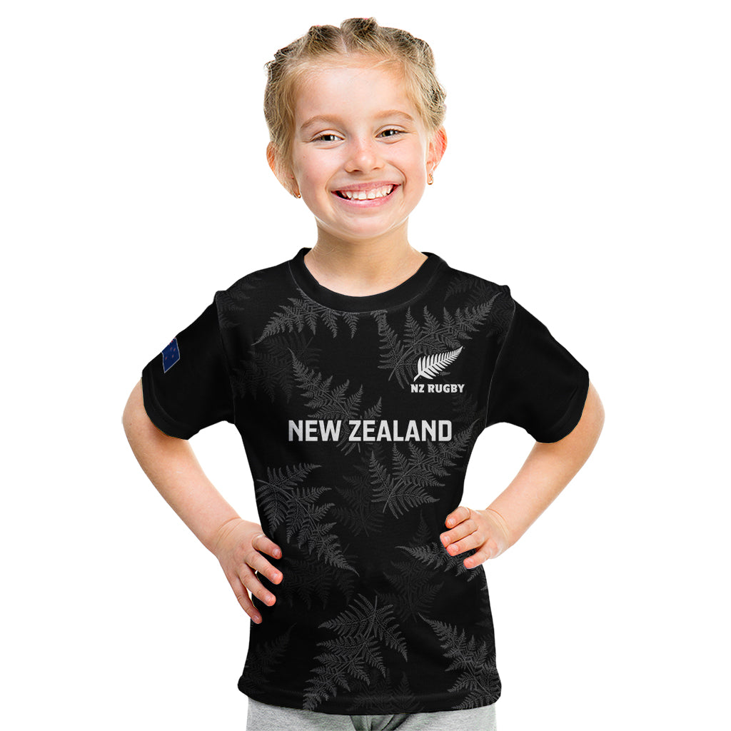 New Zealand Silver Fern Rugby Kid T Shirt 2023 Go Aotearoa Champions World Cup - Vibe Hoodie Shop