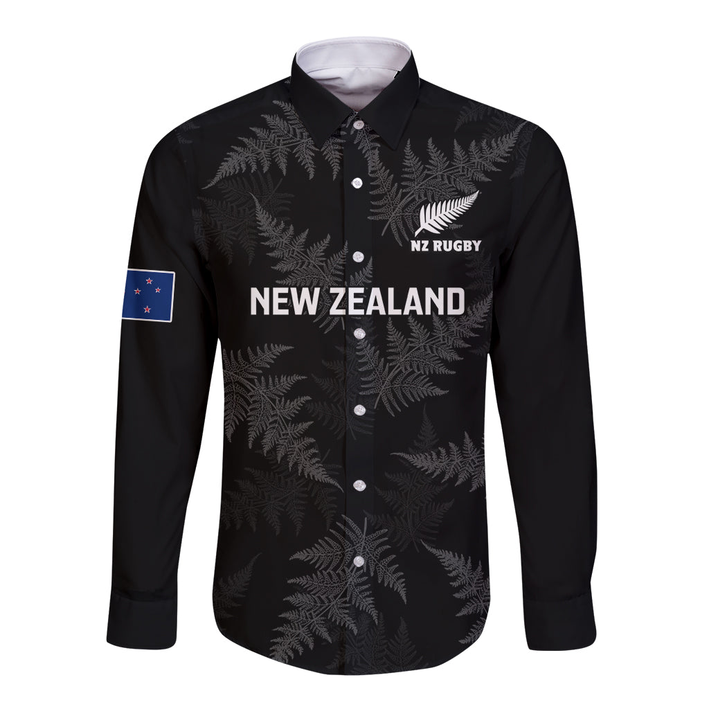 New Zealand Silver Fern Rugby Long Sleeve Button Shirt 2023 Go Aotearoa Champions World Cup - Vibe Hoodie Shop