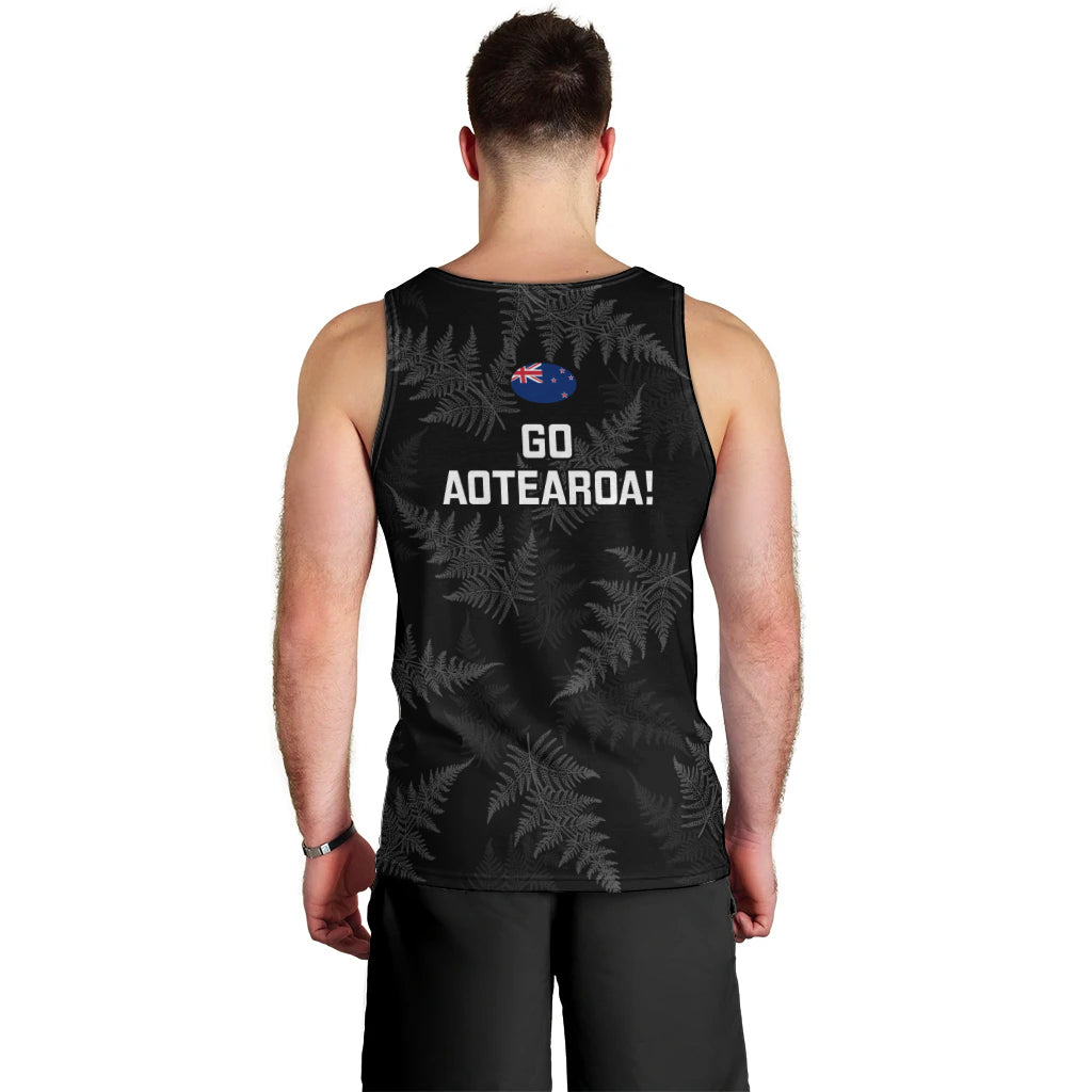 New Zealand Silver Fern Rugby Men Tank Top 2023 Go Aotearoa Champions World Cup - Vibe Hoodie Shop