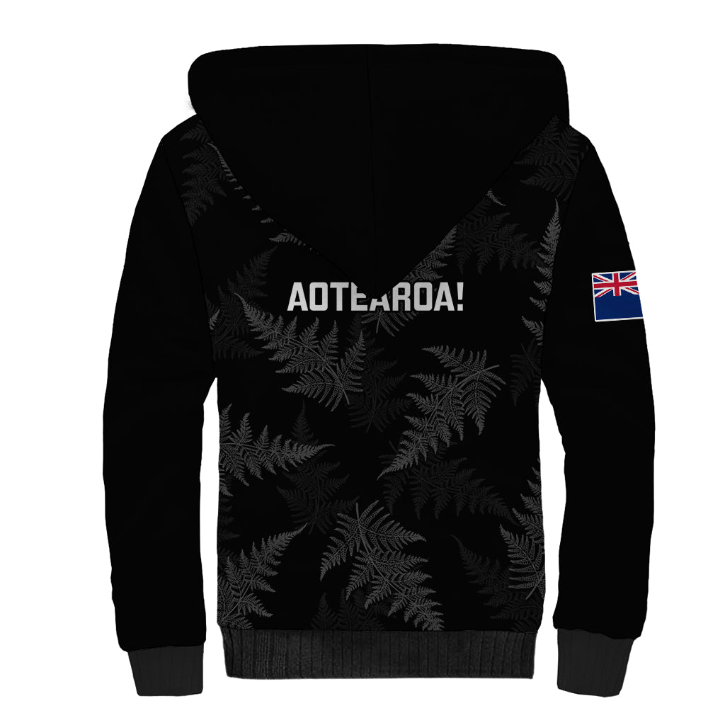 New Zealand Silver Fern Rugby Sherpa Hoodie 2023 Go Aotearoa Champions World Cup - Vibe Hoodie Shop